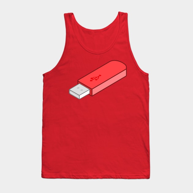 Red Usb Tank Top by Lollik